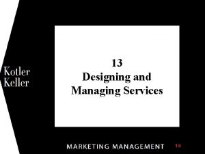 Designing and managing services Designing and managing services