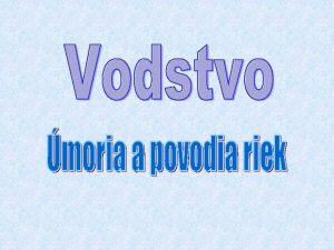 Riečna sieť slovenska