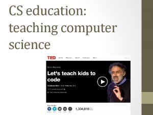 CS education teaching computer science Teaching programming Teaching