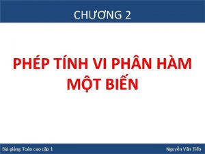 Công thức đạo hàm