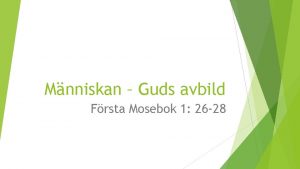 Mnniskan Guds avbild Frsta Mosebok 1 26 28