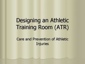 Athletic training room design project