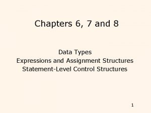 Iteration control structures