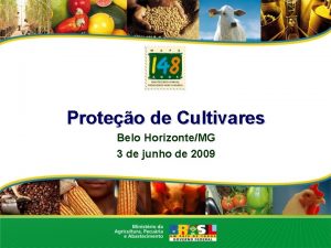 Proteo de Cultivares Belo HorizonteMG 3 de junho