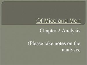 Mice of men chapter 2