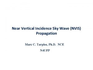 Near Vertical Incidence Sky Wave NVIS Propagation Marc