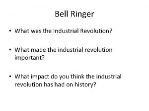 Industrial revolution bell ringer