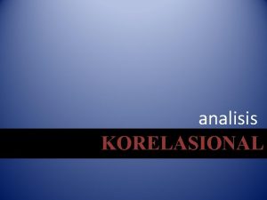 Analisis korelasional