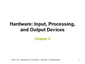 Computer input and output devices Computer input and output devices