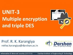 Multiple encryption and triple des