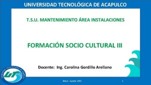UNIVERSIDAD TECNOLGICA DE ACAPULCO T S U MANTENIMIENTO