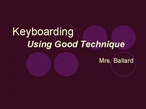 What is keyboarding