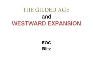 Gilded age westward expansion