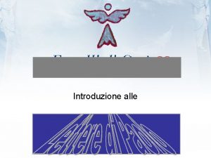 Introduzione alle Suddivisione dellincontro Per praticit divideremo questo