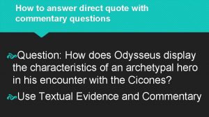 Odysseus indirect characterization quotes