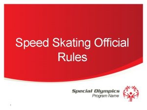 Speed skating rules
