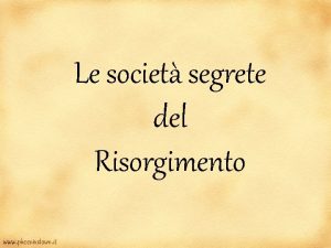 Società segreta risorgimentale