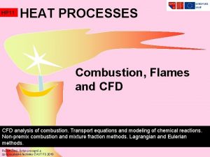 HP 11 HEAT PROCESSES Combustion Flames and CFD