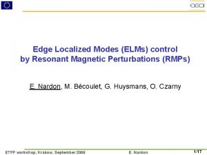 Edge Localized Modes ELMs control by Resonant Magnetic