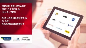 MEHR RELEVANZ MIT DATEN INHALTEN DIALOGMARKETIN G BEI