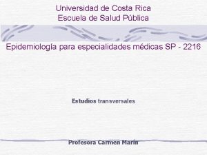 Ejemplos de estudios transversales