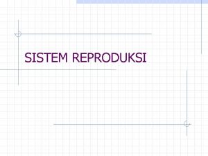 SISTEM REPRODUKSI SISTEM REPRODUKSI PRIA Struktur luar terdiri