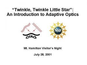 Twinkle Twinkle Little Star An Introduction to Adaptive