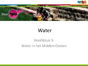 Waterschaarste midden-oosten