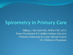 Spirometry machine