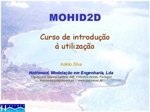 MOHID 2 D Curso de introduo utilizao Adlio