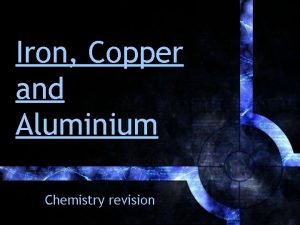 Iron Copper and Aluminium Chemistry revision In this