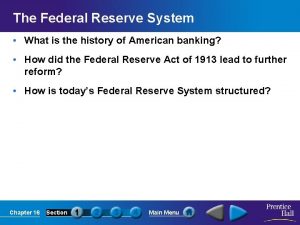 Federal reserve system history
