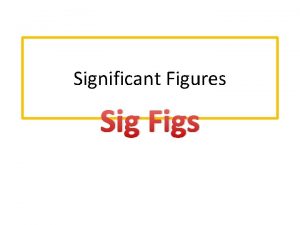 Significant figures rules with examples