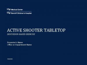 Active shooter tabletop Active shooter tabletop