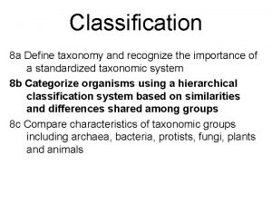 Define classification