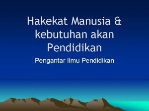 Pendidikan Pendidikan