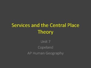 Place theory