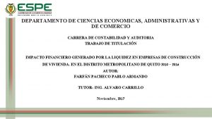 DEPARTAMENTO DE CIENCIAS ECONOMICAS ADMINISTRATIVAS Y DE COMERCIO