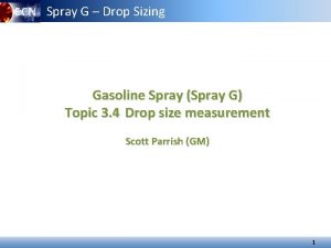 ECN Spray G Drop Sizing Gasoline Spray Spray