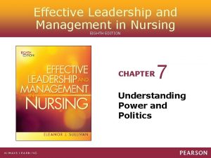 Effective Leadership and Management in Nursing EIGHTH EDITION