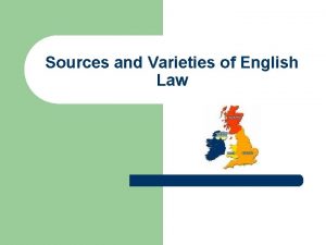 The sources of english law