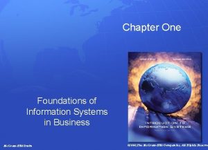 Chapter One Foundations of Information Systems in Business