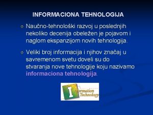 Razvoj informacionih tehnologija