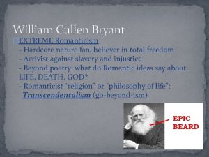 William cullen bryant romanticism