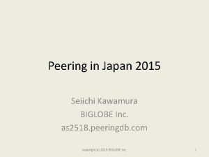 Peering in japan