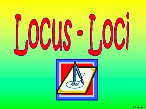 What is locus in maths