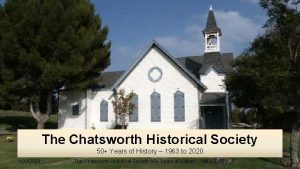 Chatsworth historical society