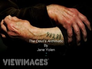 The Devils Arithmetic By Jane Yolen 1 man