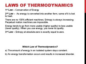 Laws thermodynamics