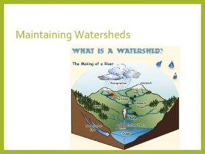 Maintaining Watersheds Next Generation ScienceCommon Core Standards addressed